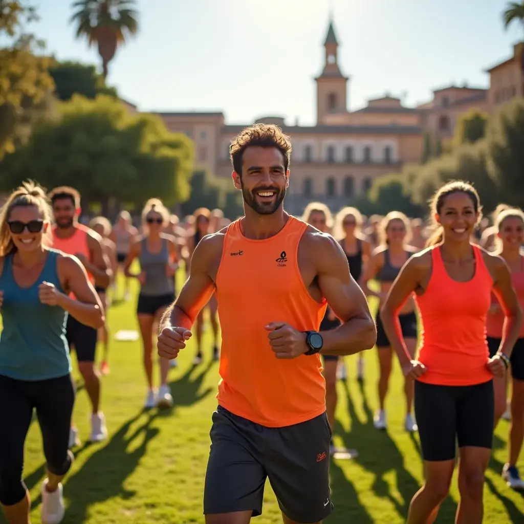 Muestra de un programa de ejercicios personalizado en una tablet.